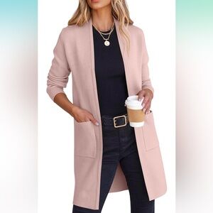 ANRABESS Cardigan Sweater Fall Fashion Coat Long Sleeve Open Front Knit Coatigan